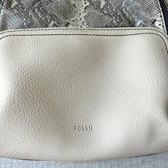 Fossil Felicity Faux Leather Backpack Python Snake print - Picture 2 of 12